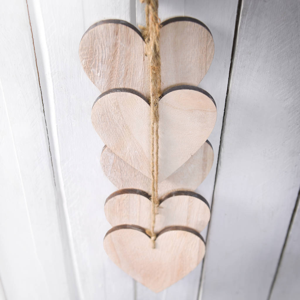 Wooden Hanging Heart Decoration By TheLittleBoysRoom