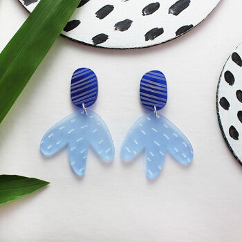Bold Blue Statement Earring, 2 of 5