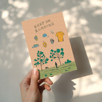 Keep On Running Eco Friendly Greeting Card, 2 of 5