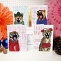 Caroling Cats Lioness Christmas Card, thumbnail 4 of 4