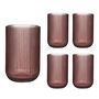 Palermo Set Of Four Amethyst Ribbed Highball Tumblers, thumbnail 2 of 5