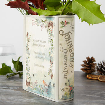 Personalised Christmas Ceramic Book Vase, 3 of 4