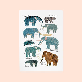 Prehistoric Elephants Print, 3 of 10
