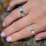 Blue Topaz December Birthstone Ring In Textured Sterling Silver, thumbnail 3 of 11