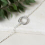 50th Birthday Rings Bracelet Sterling Silver, Sophia, thumbnail 2 of 4