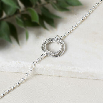 50th Birthday Rings Bracelet Sterling Silver, Sophia, 2 of 4