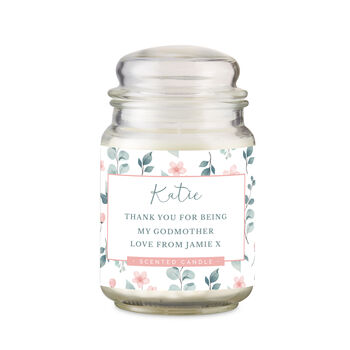 Personalised Floral Large Scented Candle Jar, 4 of 7