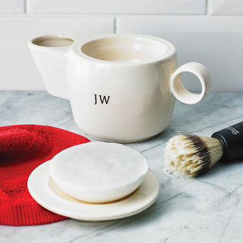 Personalised Shaving Scuttle, Soap And Soap Dish, 2 of 6