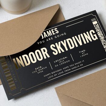 Personalised Indoor Skydiving Birthday Gift Voucher, 4 of 9