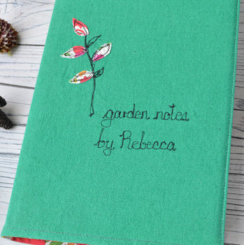 Personalised Linen 'Garden Notes By' Notebook, 4 of 8