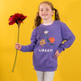 Children's Personalised Birth Flower Sweatshirt, thumbnail 2 of 6