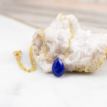 Lapis Lazuli Solo Gemstone Pendant Necklace, 3 of 6