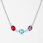 Personalised Create Your Own Oval Family Birthstones Necklace, thumbnail 8 of 8