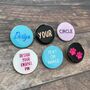 Personalised Pick Your Text/Shape Circle Enamel Pin, thumbnail 5 of 8