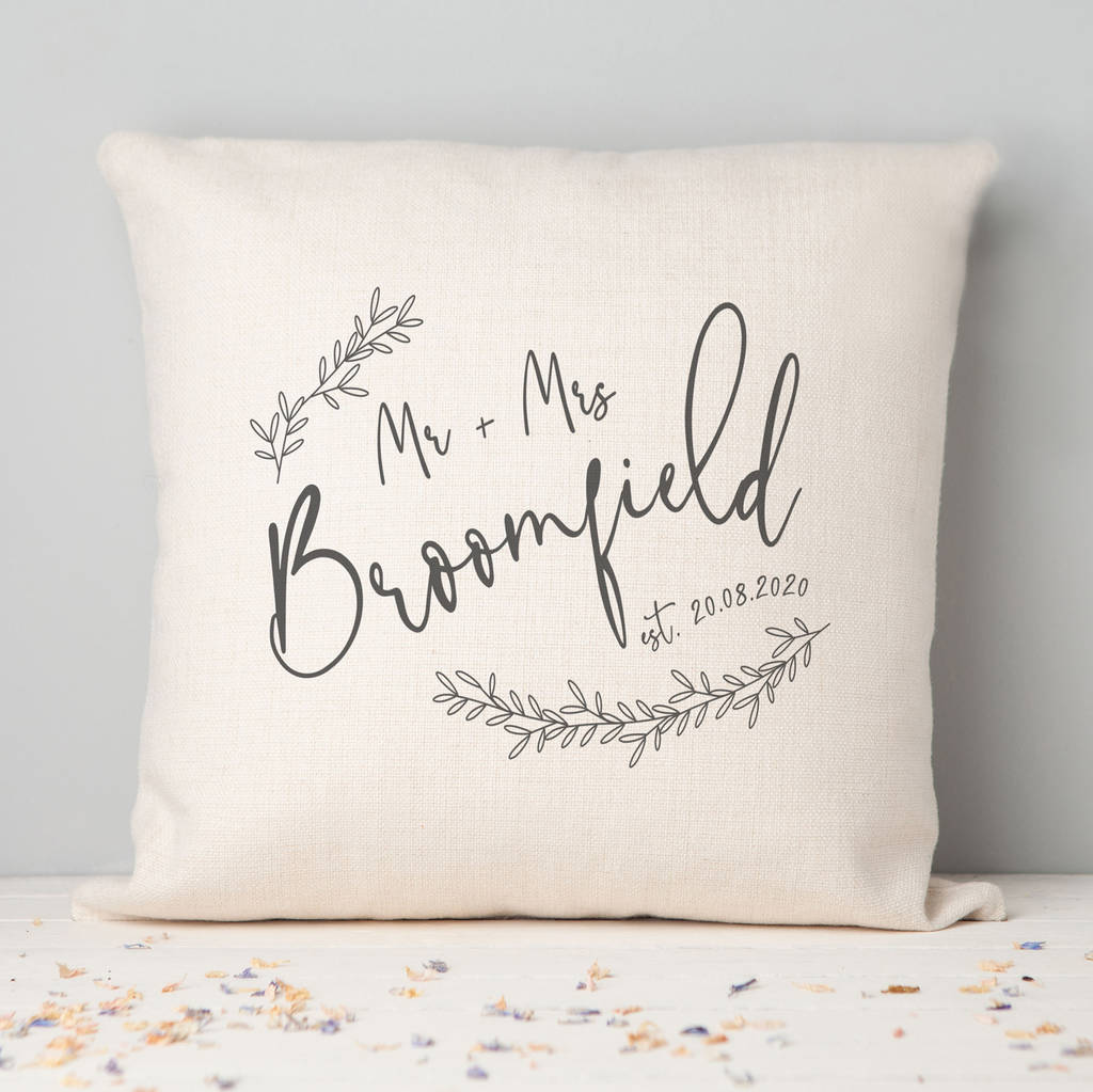 Personalised Wedding Cushion Gift By Norma&Dorothy ...