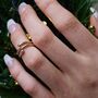Rose Gold Vermeil Plated Midi Coil Ring, thumbnail 2 of 5
