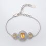 Citrine 925 Sterling Silver Statement Bracelet, thumbnail 2 of 3