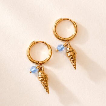 Ice Cream Scoop Hoop Earrings, 2 of 4