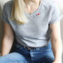 Personalised Embroidered Heart And Initials T Shirt, thumbnail 1 of 3