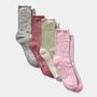 Women's Four Pair 'Briar Rose Pinks And Greens' Sock Gift Box, thumbnail 2 of 6