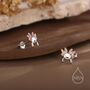 Sterling Silver Cute Axolotl Stud Earrings, thumbnail 4 of 12