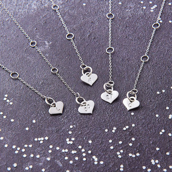 Diamond Necklace With Tiny Heart Charm, 3 of 6