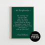 Custom Text Quote Song Art Print Personalised Poster, thumbnail 2 of 7