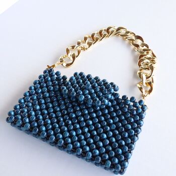 Beaded Purse With Chain Link Strap, 11 of 12