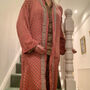 Upcycled Indian Silk Dressing Gown Dusty Pink, thumbnail 2 of 2