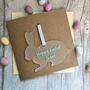Personalised Happy Easter Rabbit Decoration Card, thumbnail 1 of 5