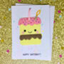 Keepsake Handmade Birthday Cake Decoration Card, thumbnail 1 of 3