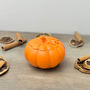 Orange Pumpkin Shape Decorative Bowl Halloween Decor, thumbnail 5 of 10