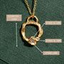 Aquamarine And Gold Vermeil Plated Eternity Necklace, thumbnail 5 of 6