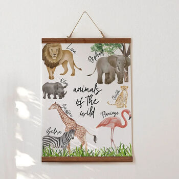 Animals Of The Wild Children's Print, 2 of 5