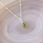 Peridot August Birthstone Necklace Sterling Silver, thumbnail 2 of 7