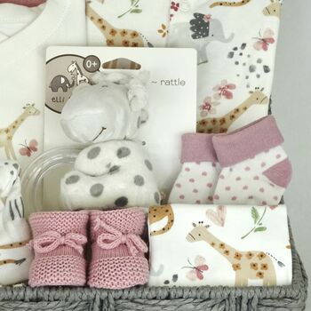 The Cutest Safari New Baby Gift Set Hamper, 6 of 7