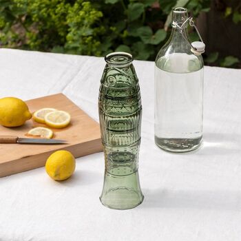 Set Of Four Green Fish Stacking Glass Tumblers, 4 of 5