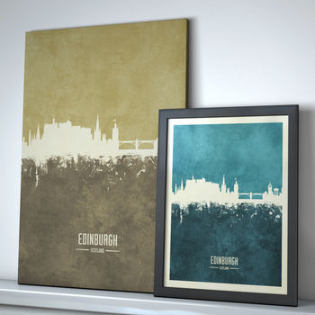 Edinburgh Skyline Print And Box Canvas, 4 of 7