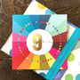 Colourful Cloud 9th Birthday Card, thumbnail 3 of 5