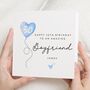 Personalised 30th Birthday Card Boyfriend Blue Heart, thumbnail 1 of 7