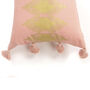 Adah Recycled Rectangle Cotton Cushion Cover Pink, thumbnail 3 of 4