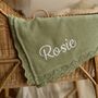 Personalised Cotton Baby Blanket Baby Gift, thumbnail 3 of 12