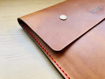 Personalised Tan Leather A5 Travel Documents Wallet, 3 of 12