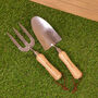 Personalised Stainless Steel Fork And Trowel Set, thumbnail 2 of 5