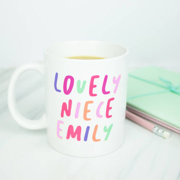 Personalised 'Lovely Niece' Mug, 4 of 4