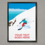 Personalised Female Skier Poster, thumbnail 1 of 7