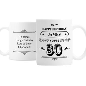 Personalised Birthday Typography Mug, 5 of 5