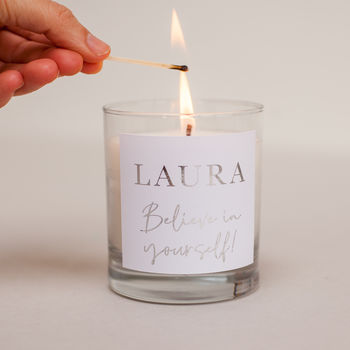Mindfulness 'Believe In Yourself' Personalised Candle, 5 of 6