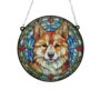 Shiba Inu Stained Glass Effect Suncatcher, thumbnail 5 of 6