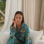 Turquoise Silky Long Pyjama Set, thumbnail 2 of 4